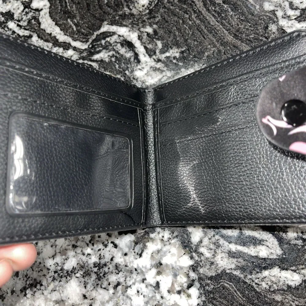 Motörhead Classic Print wallet Pink Hearts Skull Snap